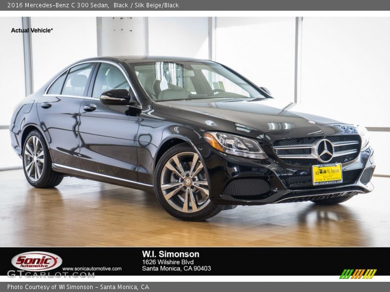 Black / Silk Beige/Black 2016 Mercedes-Benz C 300 Sedan