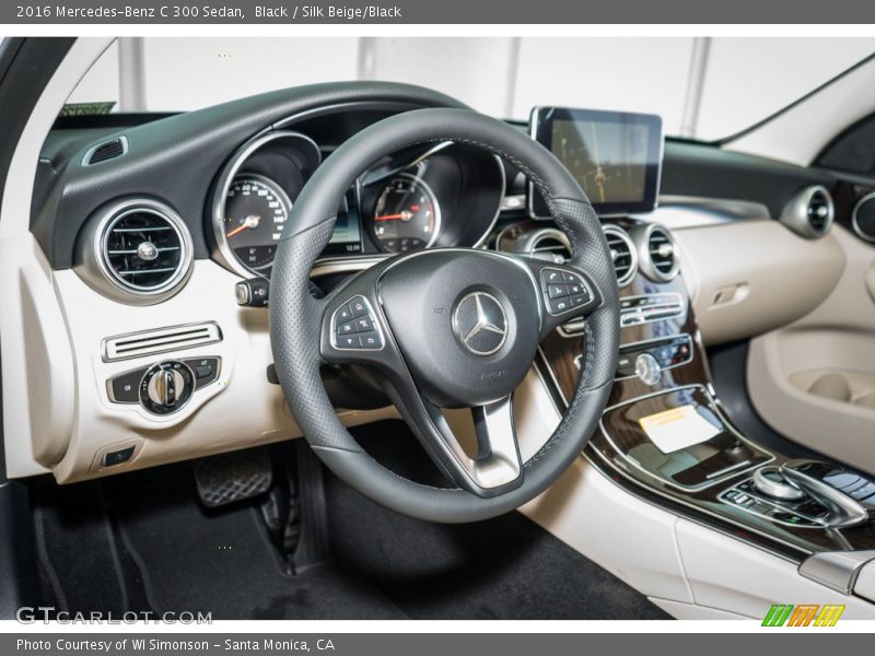 Black / Silk Beige/Black 2016 Mercedes-Benz C 300 Sedan