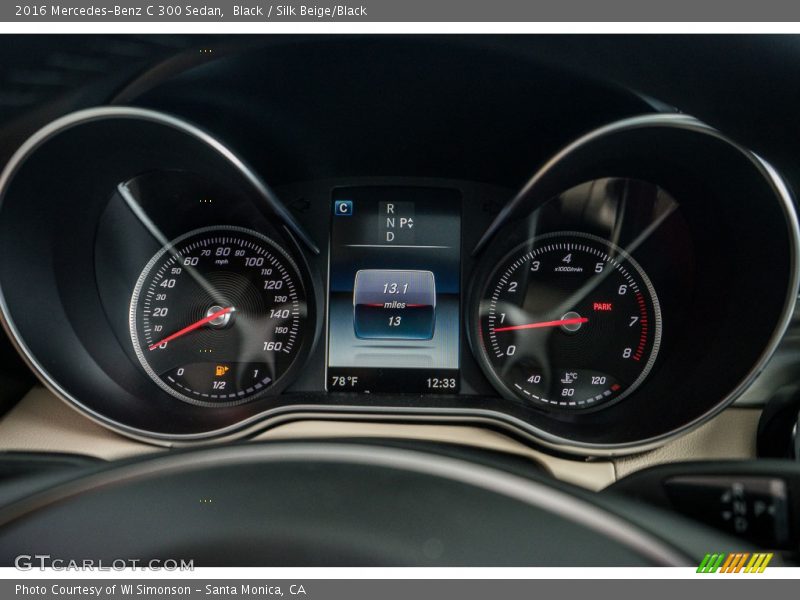 Black / Silk Beige/Black 2016 Mercedes-Benz C 300 Sedan