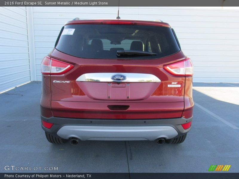 Sunset Metallic / Medium Light Stone 2016 Ford Escape SE