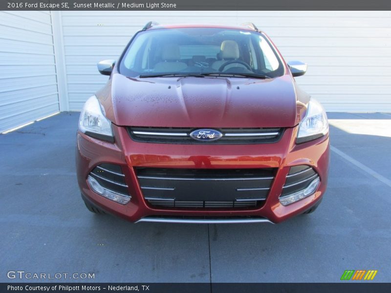 Sunset Metallic / Medium Light Stone 2016 Ford Escape SE