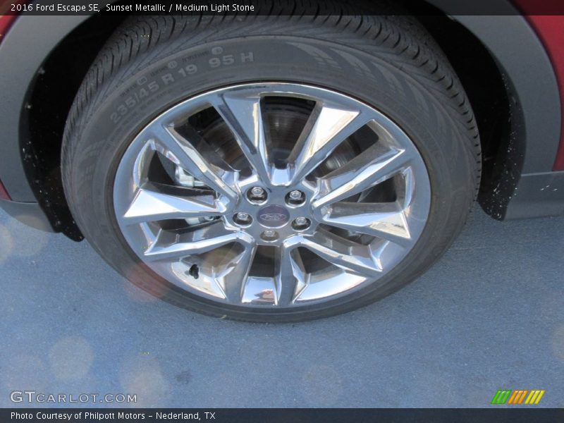 Sunset Metallic / Medium Light Stone 2016 Ford Escape SE