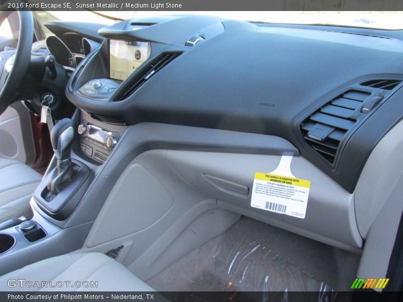 Sunset Metallic / Medium Light Stone 2016 Ford Escape SE