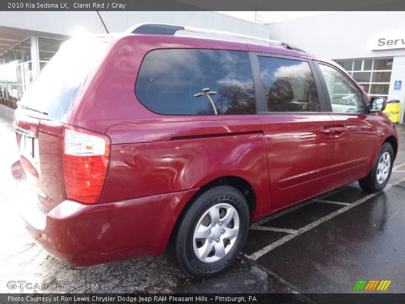 Claret Red / Gray 2010 Kia Sedona LX