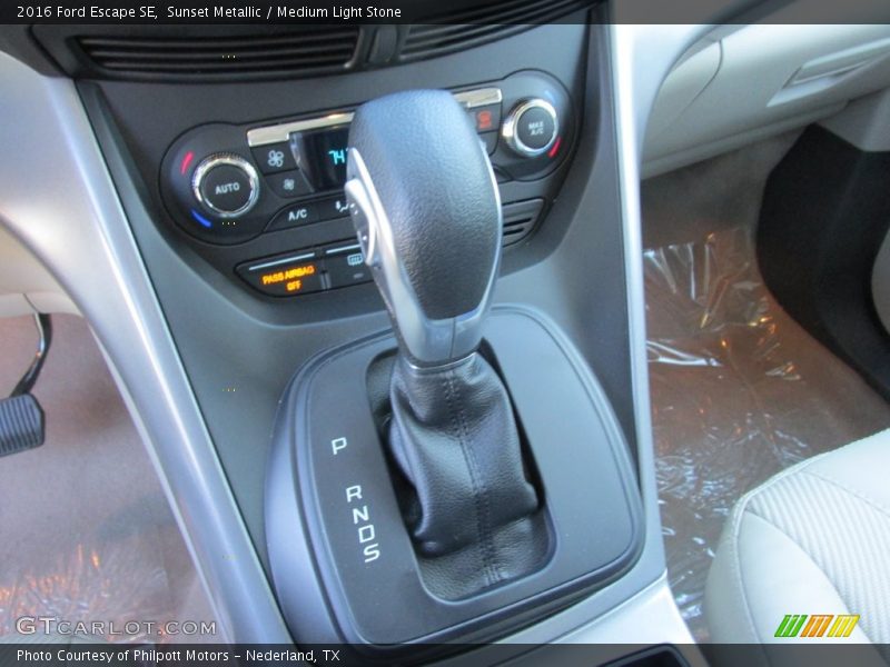Sunset Metallic / Medium Light Stone 2016 Ford Escape SE