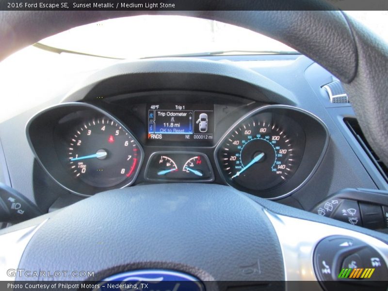 Sunset Metallic / Medium Light Stone 2016 Ford Escape SE