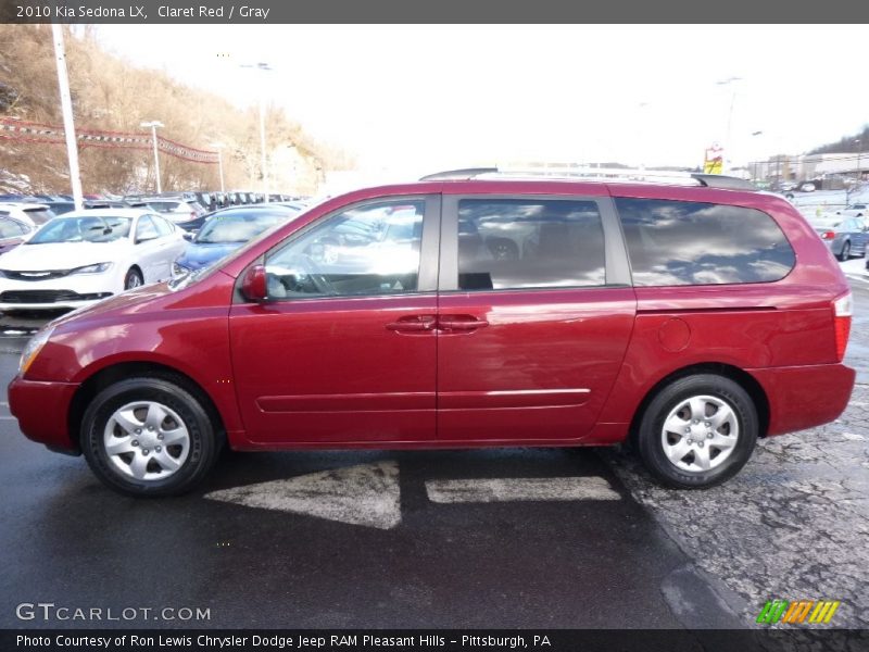 Claret Red / Gray 2010 Kia Sedona LX