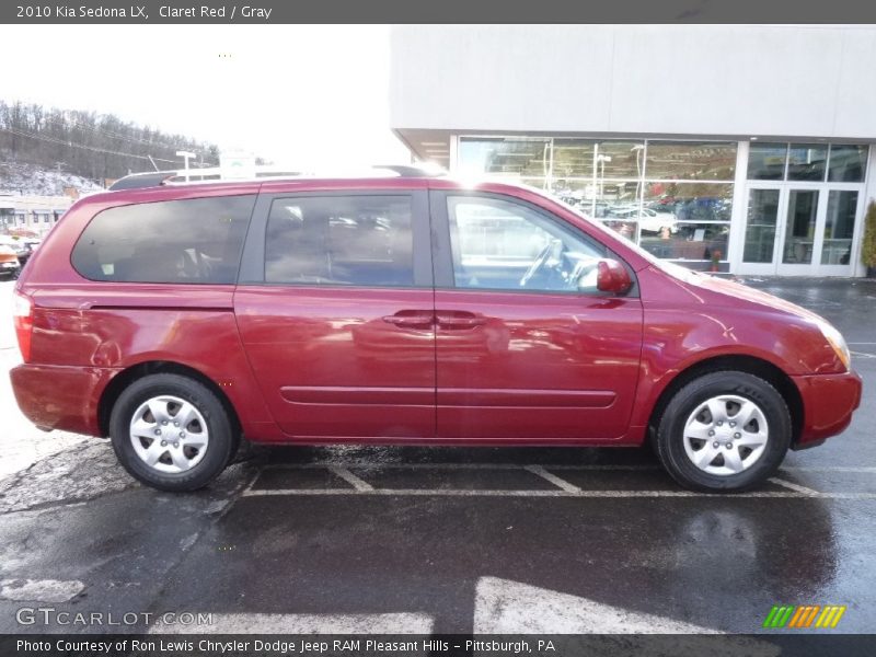 Claret Red / Gray 2010 Kia Sedona LX