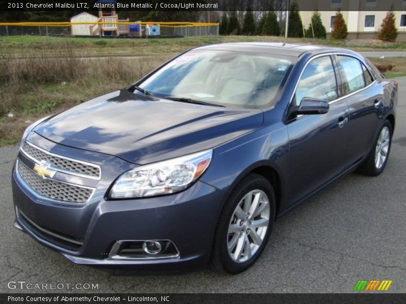 Atlantis Blue Metallic / Cocoa/Light Neutral 2013 Chevrolet Malibu LTZ