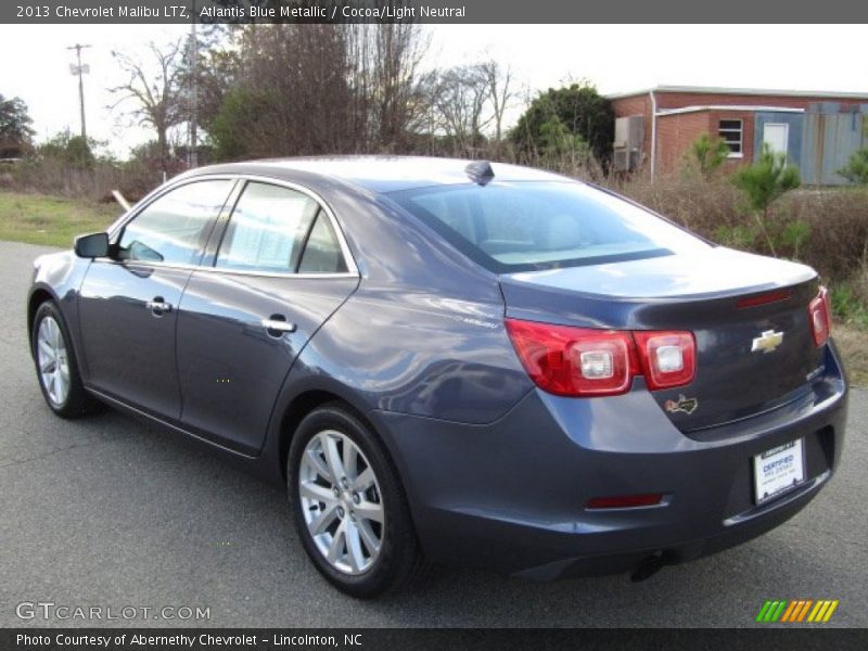 Atlantis Blue Metallic / Cocoa/Light Neutral 2013 Chevrolet Malibu LTZ