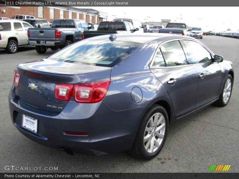 Atlantis Blue Metallic / Cocoa/Light Neutral 2013 Chevrolet Malibu LTZ