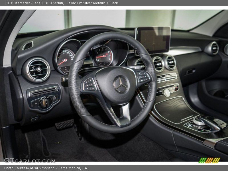 Palladium Silver Metallic / Black 2016 Mercedes-Benz C 300 Sedan