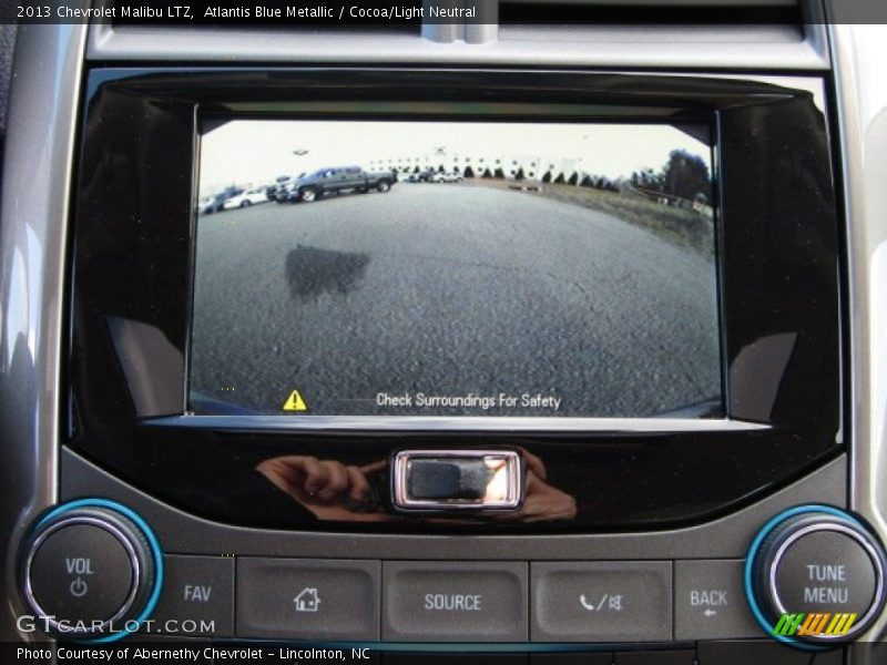 Atlantis Blue Metallic / Cocoa/Light Neutral 2013 Chevrolet Malibu LTZ