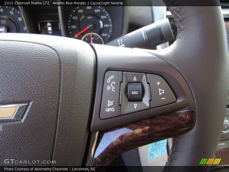 Atlantis Blue Metallic / Cocoa/Light Neutral 2013 Chevrolet Malibu LTZ