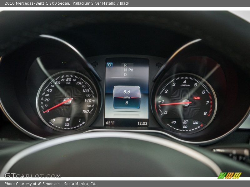 Palladium Silver Metallic / Black 2016 Mercedes-Benz C 300 Sedan