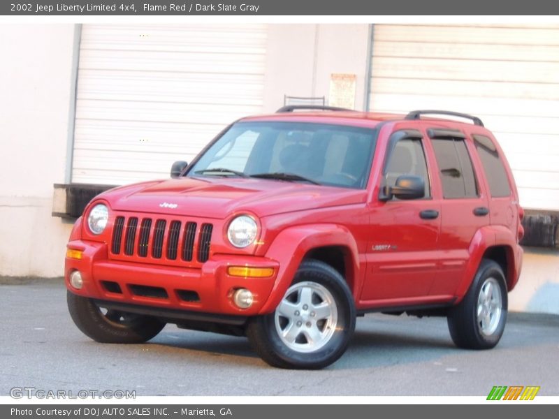Flame Red / Dark Slate Gray 2002 Jeep Liberty Limited 4x4
