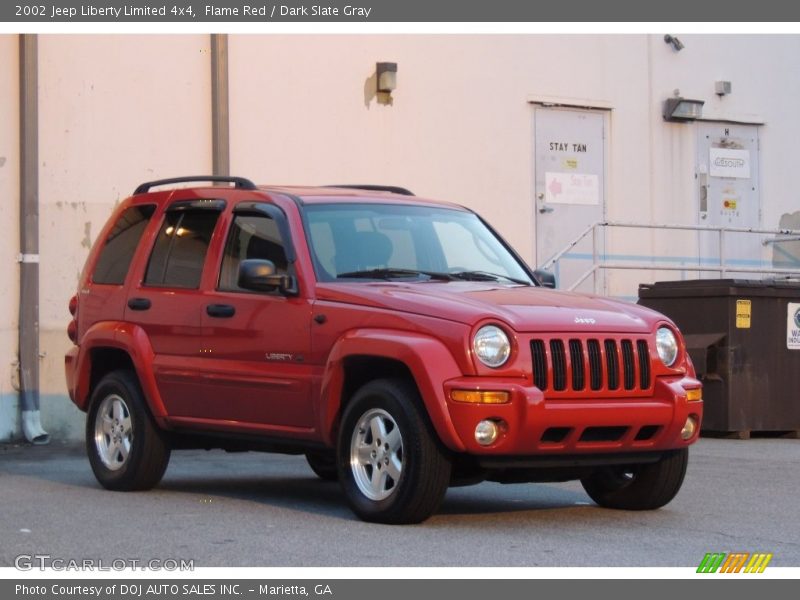 Flame Red / Dark Slate Gray 2002 Jeep Liberty Limited 4x4