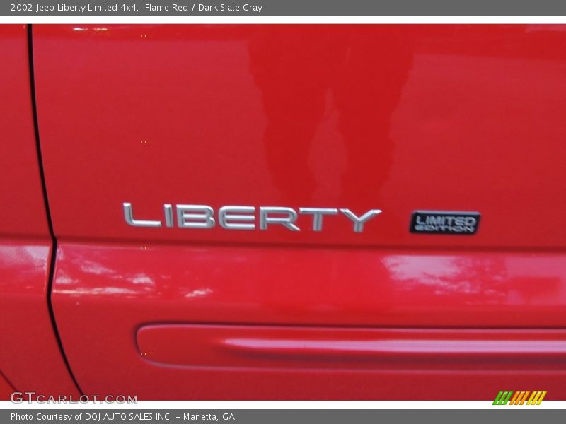 Flame Red / Dark Slate Gray 2002 Jeep Liberty Limited 4x4