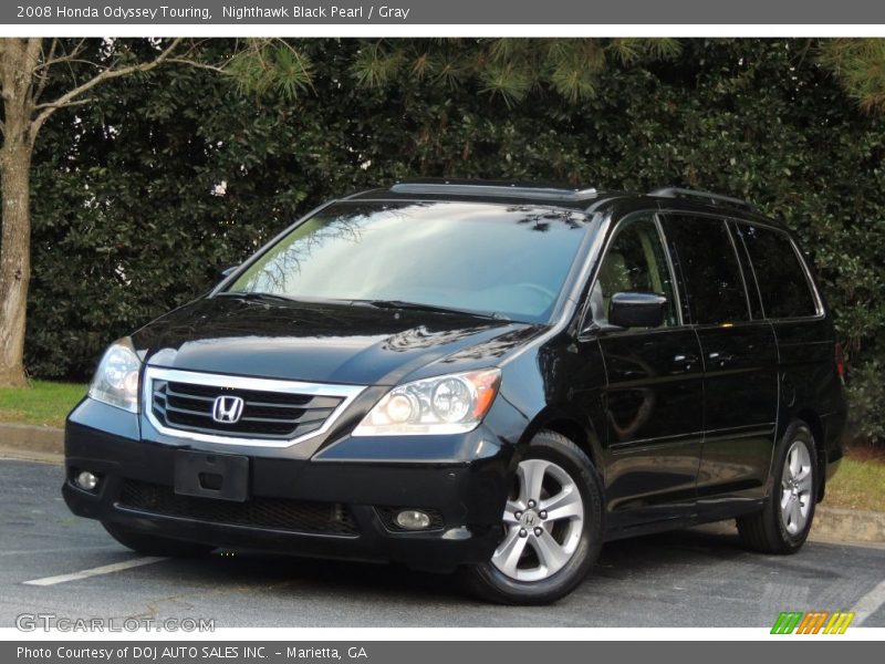 Nighthawk Black Pearl / Gray 2008 Honda Odyssey Touring