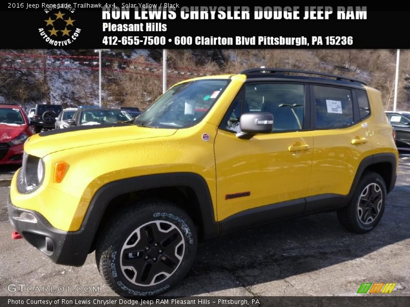 Solar Yellow / Black 2016 Jeep Renegade Trailhawk 4x4