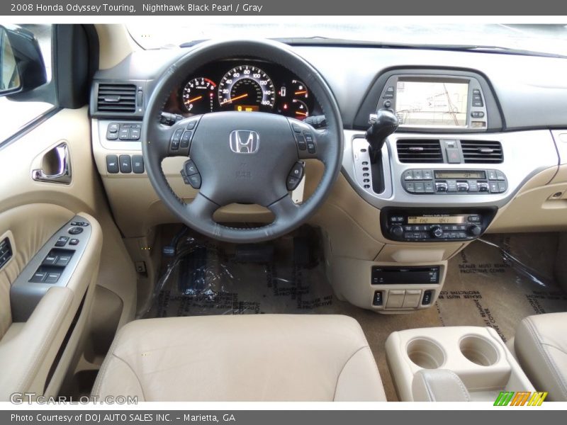 Nighthawk Black Pearl / Gray 2008 Honda Odyssey Touring