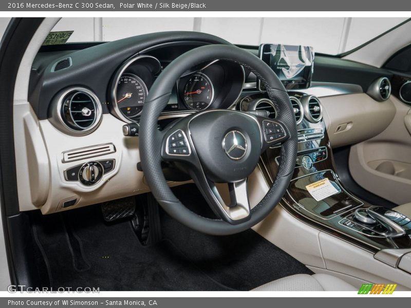 Polar White / Silk Beige/Black 2016 Mercedes-Benz C 300 Sedan
