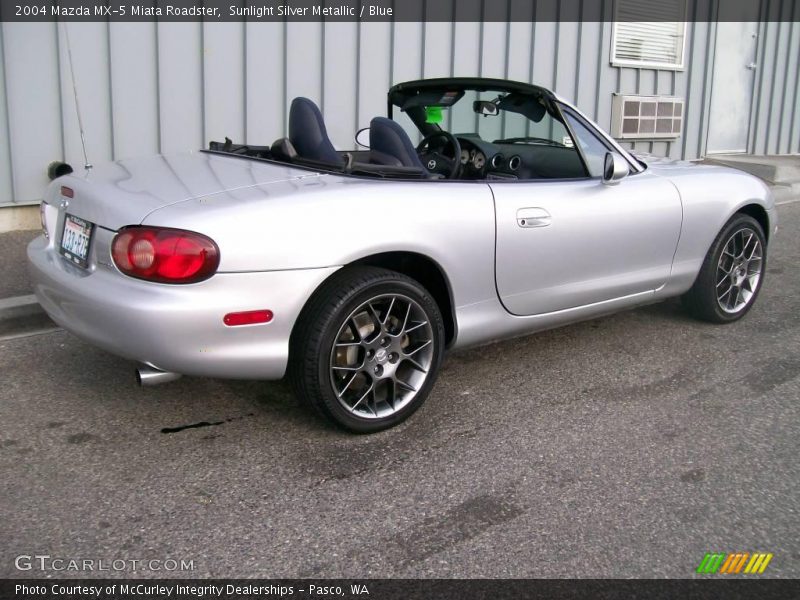 Sunlight Silver Metallic / Blue 2004 Mazda MX-5 Miata Roadster