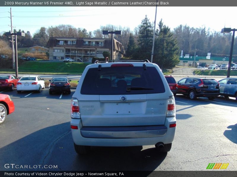 Light Sage Metallic / Cashmere Leather/Charcoal Black 2009 Mercury Mariner V6 Premier 4WD