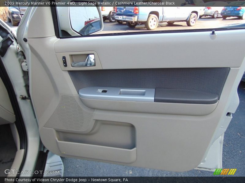 Light Sage Metallic / Cashmere Leather/Charcoal Black 2009 Mercury Mariner V6 Premier 4WD