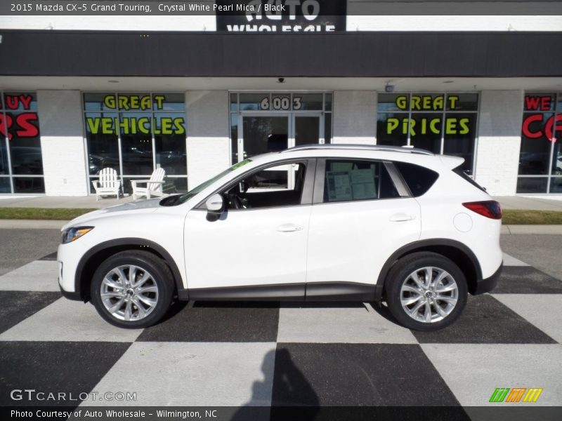 Crystal White Pearl Mica / Black 2015 Mazda CX-5 Grand Touring