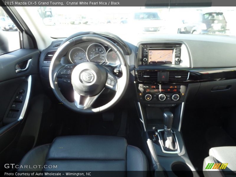 Crystal White Pearl Mica / Black 2015 Mazda CX-5 Grand Touring