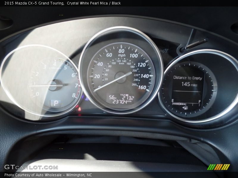 Crystal White Pearl Mica / Black 2015 Mazda CX-5 Grand Touring