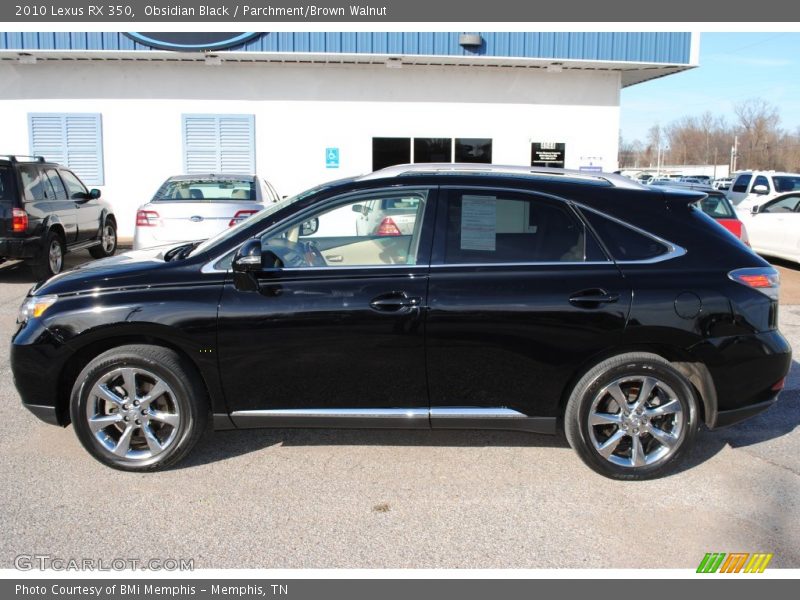 Obsidian Black / Parchment/Brown Walnut 2010 Lexus RX 350