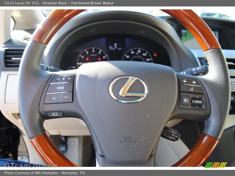 Obsidian Black / Parchment/Brown Walnut 2010 Lexus RX 350
