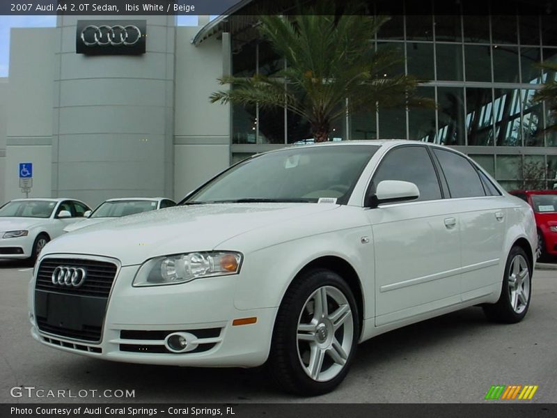 Ibis White / Beige 2007 Audi A4 2.0T Sedan