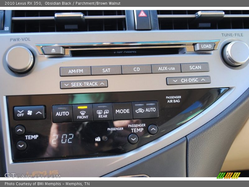 Obsidian Black / Parchment/Brown Walnut 2010 Lexus RX 350