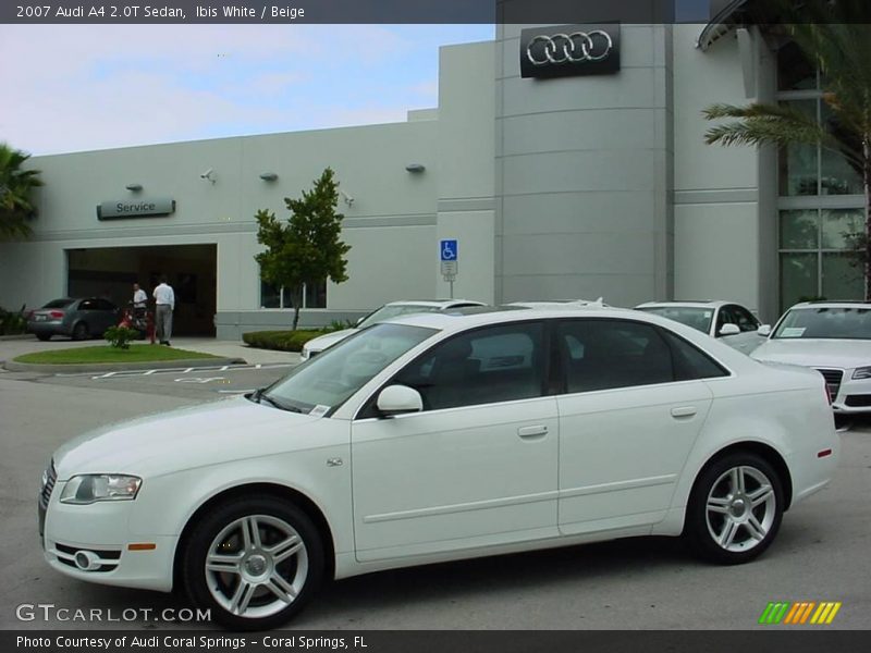 Ibis White / Beige 2007 Audi A4 2.0T Sedan