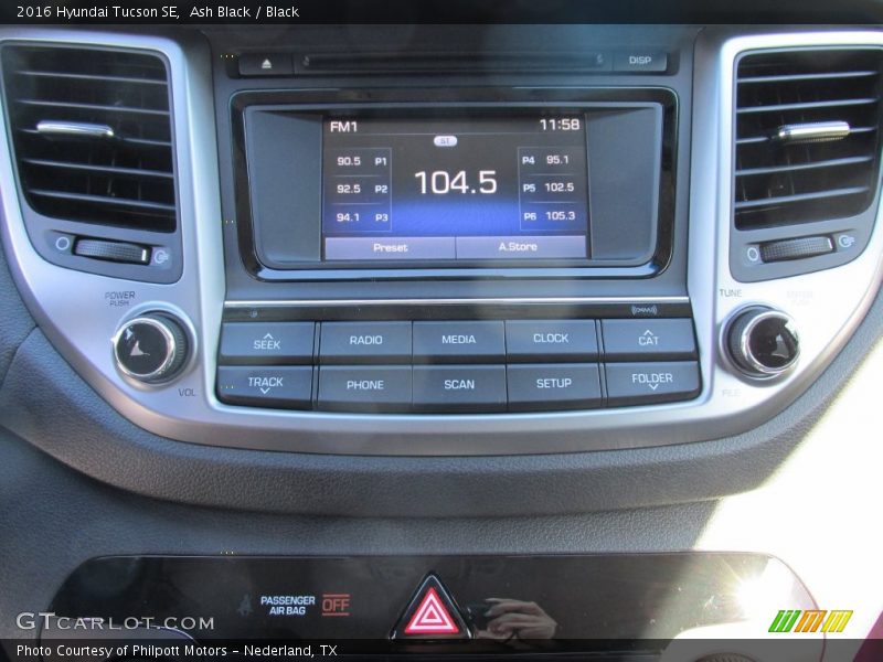Ash Black / Black 2016 Hyundai Tucson SE