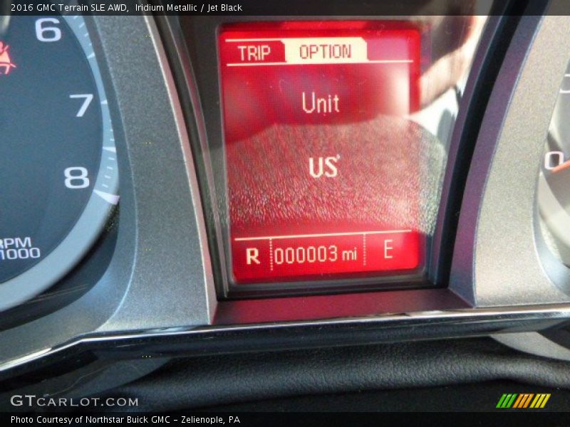 Iridium Metallic / Jet Black 2016 GMC Terrain SLE AWD
