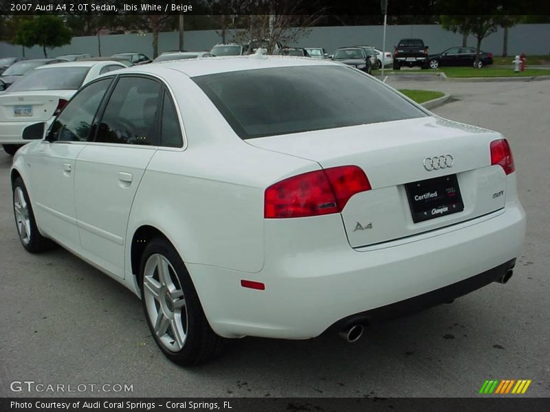Ibis White / Beige 2007 Audi A4 2.0T Sedan