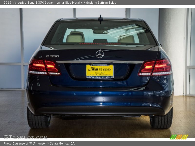 Lunar Blue Metallic / designo Saffron Beige 2016 Mercedes-Benz E 350 Sedan