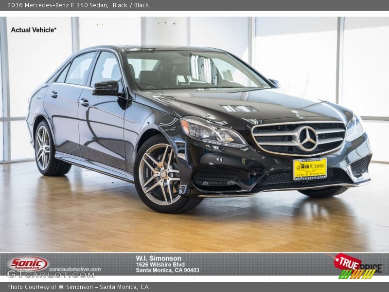 Black / Black 2016 Mercedes-Benz E 350 Sedan