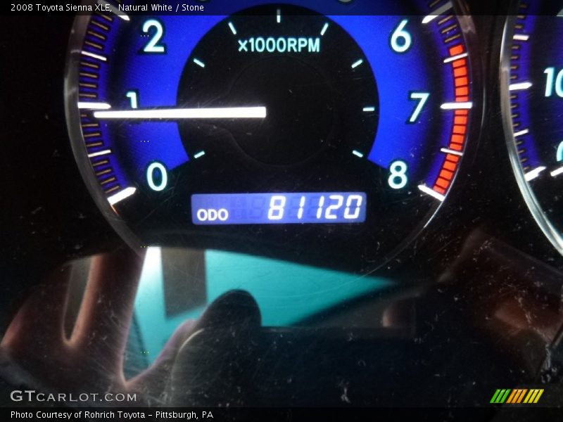 Natural White / Stone 2008 Toyota Sienna XLE