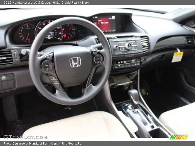 White Orchid Pearl / Ivory 2016 Honda Accord LX-S Coupe