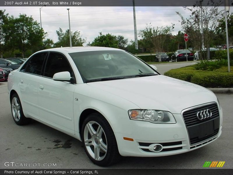 Ibis White / Beige 2007 Audi A4 2.0T Sedan