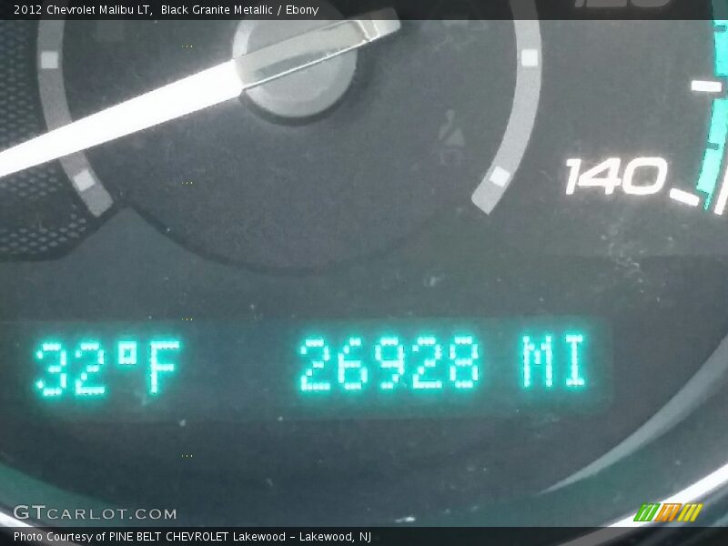 Black Granite Metallic / Ebony 2012 Chevrolet Malibu LT