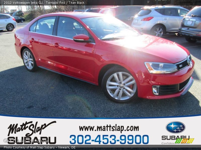 Tornado Red / Titan Black 2012 Volkswagen Jetta GLI