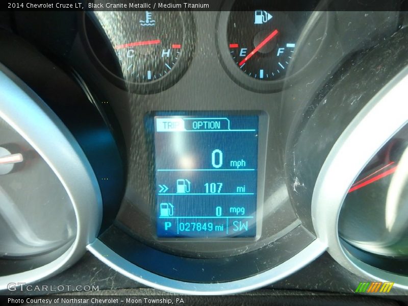 Black Granite Metallic / Medium Titanium 2014 Chevrolet Cruze LT