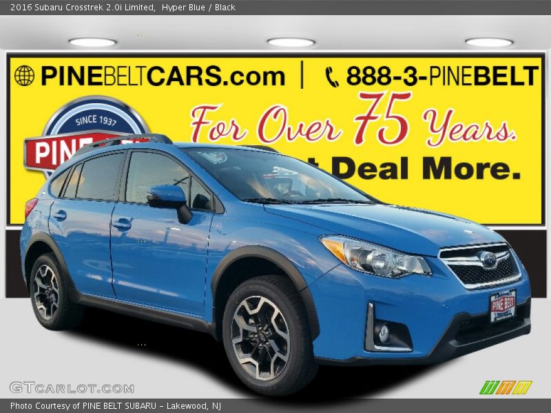 Hyper Blue / Black 2016 Subaru Crosstrek 2.0i Limited