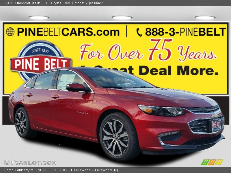 Crystal Red Tintcoat / Jet Black 2016 Chevrolet Malibu LT